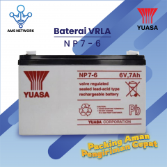BATTERY AKI UPS VRLA YUASA NP7-6 6V 7AH