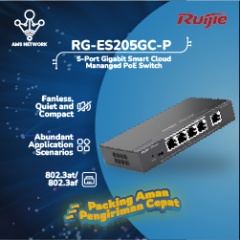 Ruijie RG-ES205GC-P, 5-Port Gigabit Smart Cloud Mananged PoE Switch