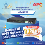 APC NetShelter AP4423A Rack Automatic Transfer Switch, 1U, 16A, 230V, 2 C20 IN, 8 C13, 1 C19 OUT, 50/60Hz